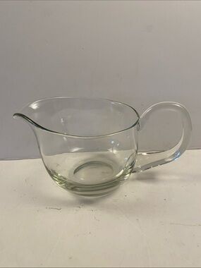 Clear Glass Gravy Boat with Handle